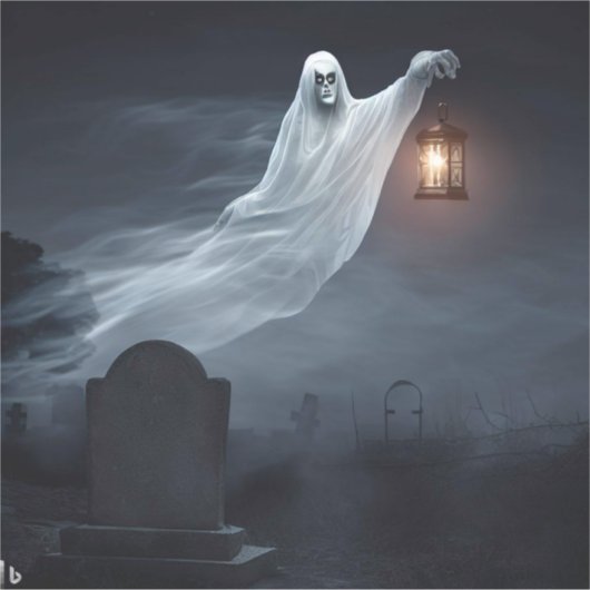 Ghost van Lantern Light Sticker (Voorkant)