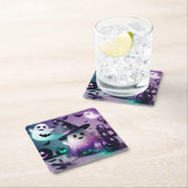 Ghost Vierkante Kartonnen Onderzetter (Insitu)