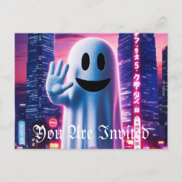 Ghost Wave & Urban Lights Uitnodiging Briefkaart