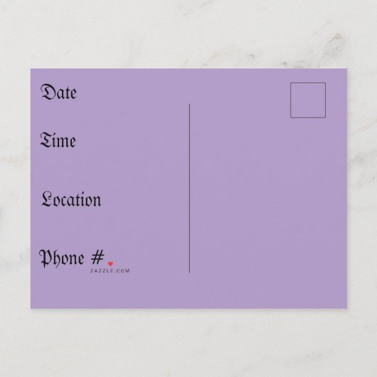 Ghost Wave & Urban Lights Uitnodiging Briefkaart (Achterkant)