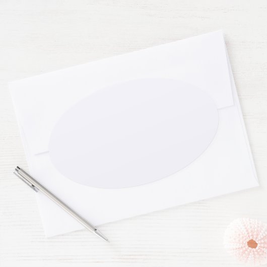 Ghost White Oval Sticker (Envelop)