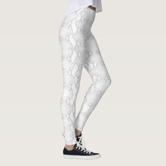 Ghost White Python Snakeskin Leggings (Rechts)