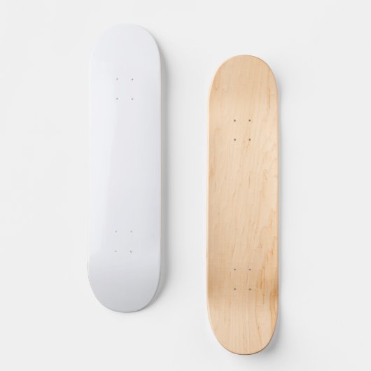 Ghost White Solid Color Skateboard (Voorkant)
