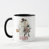 Ghost Witch Broom Ride – Halloween Mug (Gauche)