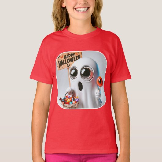 Ghost with a Lollipop beroemd gemaakt door Natasha T-shirt (Voorkant)