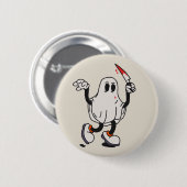 Ghost with blood knife ronde button 5,7 cm (Voorkant /achterkant)