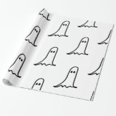 GHOST Wrapping Paper for HALLOEEN Cadeaupapier (Uitgerold)