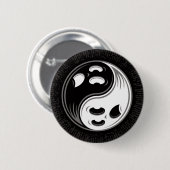 Ghost Yin Yang Black en White Ronde Button 5,7 Cm (Voorkant /achterkant)