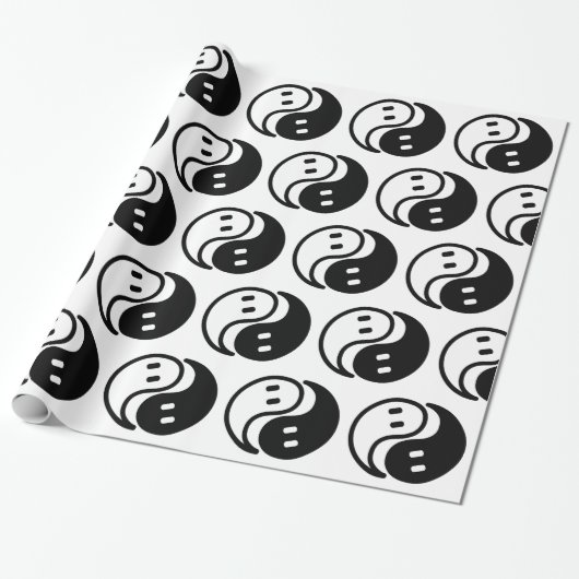 Ghost Yin Yang Cadeaupapier (Uitgerold)