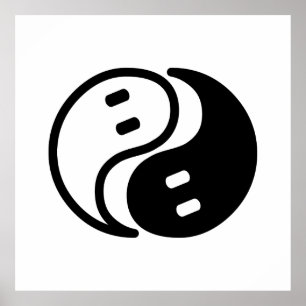 Ghost Yin Yang Poster