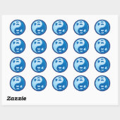 Ghost Yin Yang Ronde Sticker (Vel)