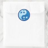 Ghost Yin Yang Ronde Sticker (Tas)