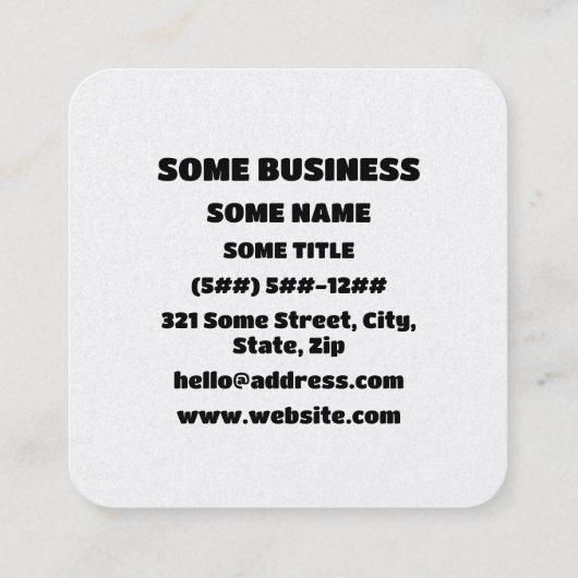 Ghost Yin Yang Vierkante Visitekaartje (Achterkant)