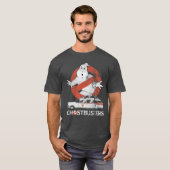 Ghostbusters No Ghost with Ectomobile Retro Movie  T-shirt (Voorkant volledig)