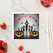 Ghosted Wipes Creepy Halloween Jack 'o Lantern Servet (Insitu)