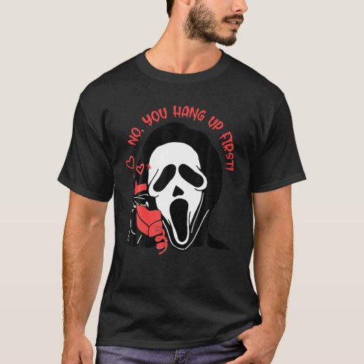 Ghostface die Halloween Funny noemt, schreeuwen ju T-shirt (Voorkant)