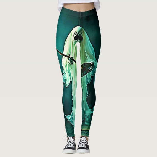 Ghostly Artist's Studio Design Leggings (Voorkant)