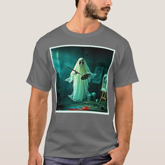 Ghostly Artist's Studio Design T-shirt (Voorkant)