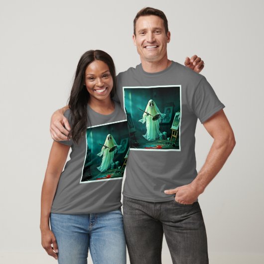 Ghostly Artist's Studio Design T-shirt (Unisex)