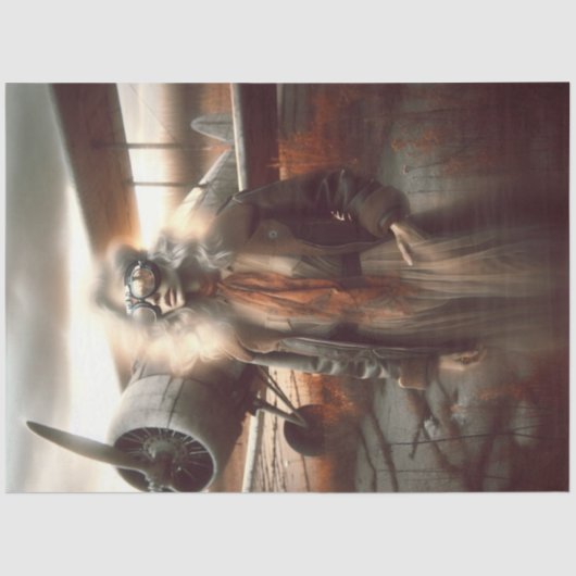 Ghostly Aviator bij zonsondergang -  ontkoppeling Tissuepapier (Voorkant)