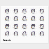 Ghostly Fold - Schotse Fold Ghost Cat Halloween Ronde Sticker (Vel)