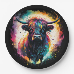 Ghostly Grace: Spectral Holographic Highland Koe, Papieren Bordje