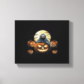 Ghostly Sloth's Midnight Haunt Classic T-shirt Canvas Afdruk (Voorkant)