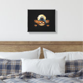 Ghostly Sloth's Midnight Haunt Classic T-shirt Canvas Afdruk (Insitu (Slaapkamer))