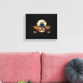 Ghostly Sloth's Midnight Haunt Classic T-shirt Canvas Afdruk (Insitu (Woonkamer))