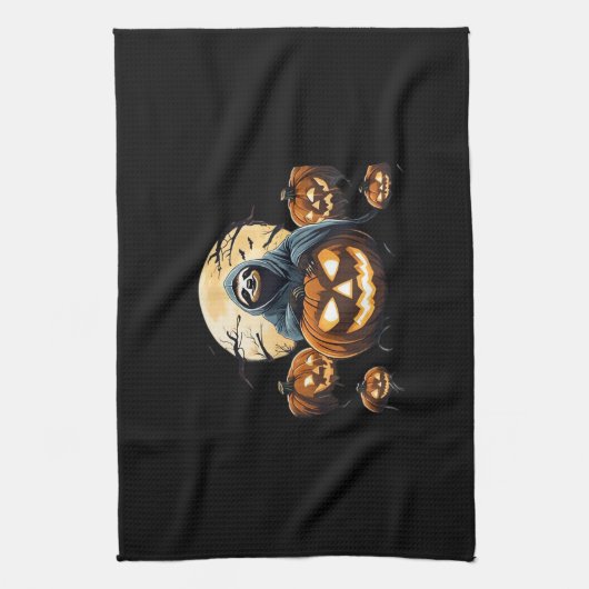 Ghostly Sloth's Midnight Haunt Classic T-shirt Theedoek (Verticaal)