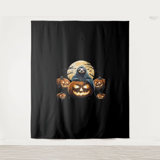 Ghostly Sloth's Midnight Haunt Classic T-shirt Wandkleed (Voorkant)