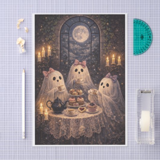 Ghostly Tea Time  Tissuepapier (Craft)