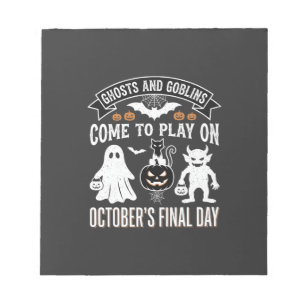 Ghosts and Goblins Halloween Oktober Laatste Dag_1 Notitieblok