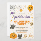 Ghosts, Bats & Trick-or-Treat Bash Kaart (Voorkant / Achterkant)