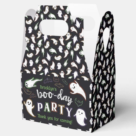 Ghosts Boo-Day Halloween Verjaardag Dank u Bedankdoosjes (Geopend)