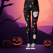 Ghosts convivial Colorful Halloween Leggings