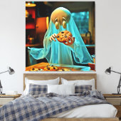 Ghost's Craving voor Cookies Canvas Afdruk (Insitu (Slaapkamer))