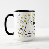 Ghosts en Candy Corn aangepaste naam Mok (Links)