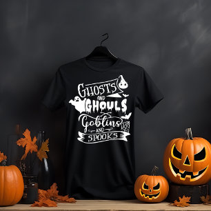 Ghosts en Ghouls Halloween Typografie T-shirt