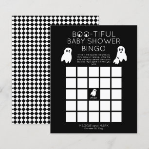 Ghosts Halloween Boo-armige Baby shower Bingo nodi