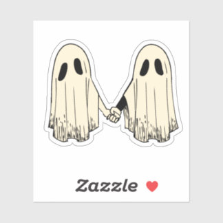 Ghosts Holding Hands Sticker