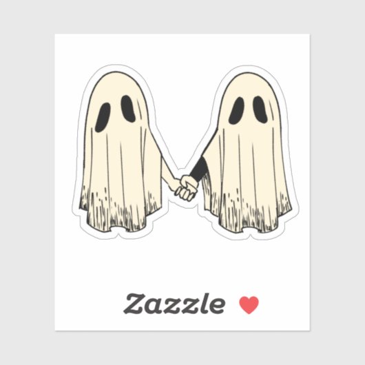 Ghosts Holding Hands Sticker (Vel)