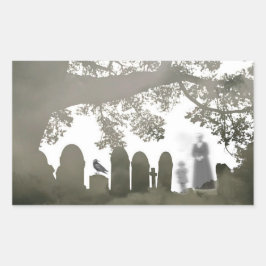 Ghosts in een Graveyard Rechthoekige Sticker