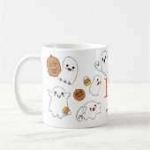 Ghosts mignons et Mug d'Halloween Citrouille, (Gauche)