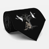 Ghosts Skeleton Funny Halloween Stropdas (Opgerold)