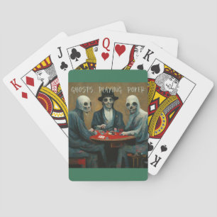 Ghosts spelen poker kaarten