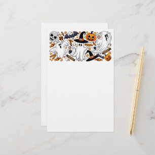 Ghosts Spooky en griezelige Schattigee Monsters Briefpapier