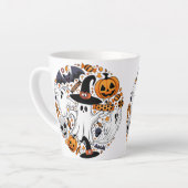 Ghosts Spooky en griezelige Schattigee Monsters Latte Mok (Linkerhoek)