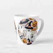 Ghosts Spooky en griezelige Schattigee Monsters Latte Mok (Rechterhoek)