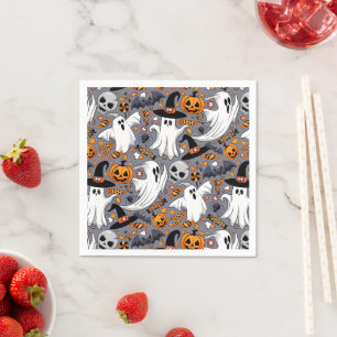 Ghosts Spooky en griezelige Schattigee Monsters Servet